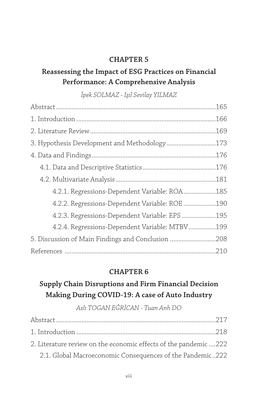 Current Topics in Finance